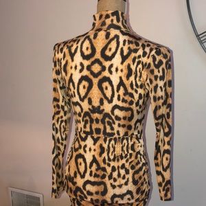 Leopard print mock dress